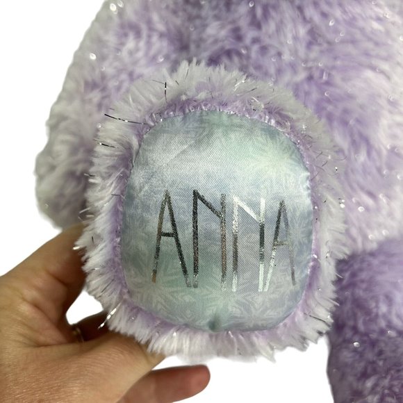 Build A Bear Plush Disney Olafs Frozen Adventure Anna Bear Purple Sparkle BAB - Picture 6 of 12